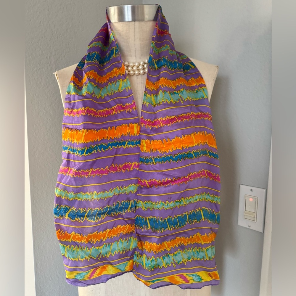 100% Silk Liz Claiborne Scarf 52”x10.5”